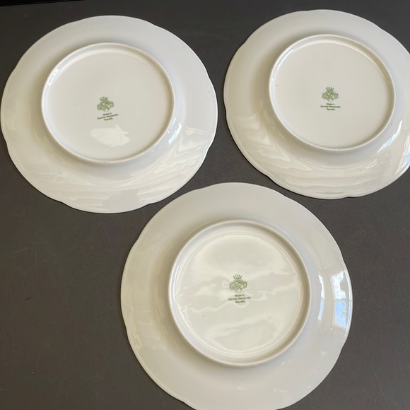 5 Jlmenau German Democratic Republic White Cake Dessert Plates Silver Rim 7.5” - Picture 13 of 15